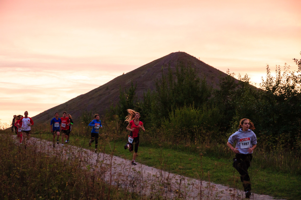 The spoil heaps were transformed into a local recreation area.